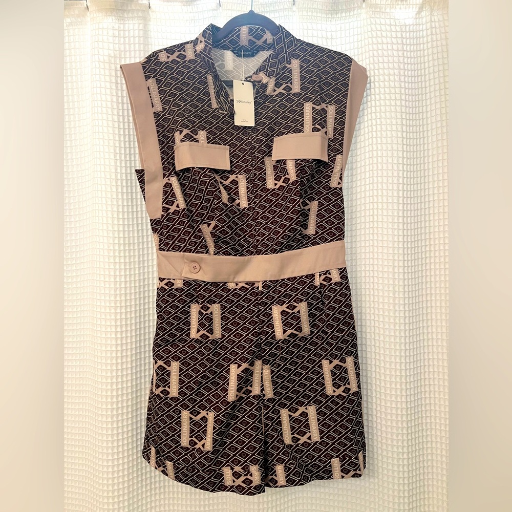 SOLLINARRY jumper with pockets.SIZE L brown and tan colors with some white. NWT
